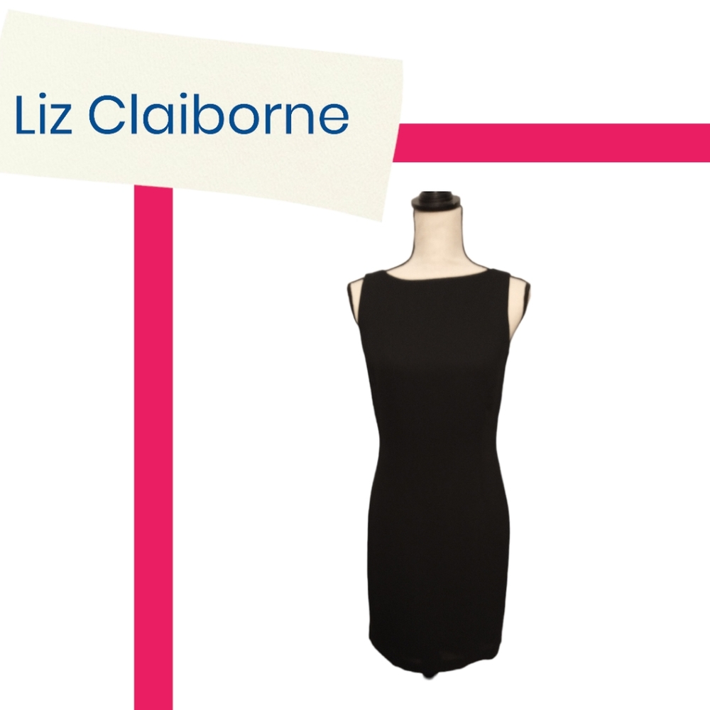 Liz Claiborne Petite 6 Classic Lined Black Dress